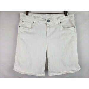 Kut From the Kloth Jean Shorts Women's Size 12 White Denim Jeans Shorts